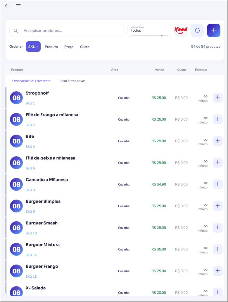Catálogo de productos de compliance08 con precios, costes y existencias